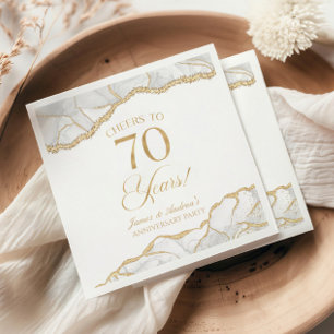 Elegante witgouden agaat 70e Jubileum partij Servet