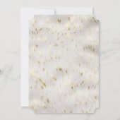 Elegante witgouden bruiloft kaart (Achterkant)