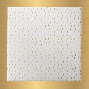 Elegante witgouden regendruppels tegeltje