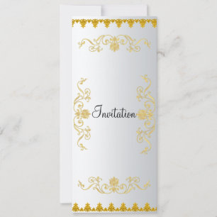 Elegante witgouden uitnodiging