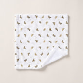Elegante witgouden vlinders bad handdoek (Wasdoekje)