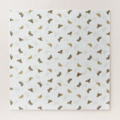 Elegante witgouden vlinders legpuzzel (Horizontaal)