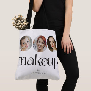 Elegante Witte 3 Foto MUA Make-up Kunstenaar Draagtas