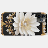 Elegante Witte Bloem Case-Mate iPhone Case (Achterkant (horizontaal))