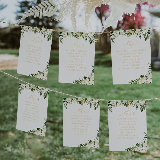 Elegante witte bloemen | Bruiloft Kaart