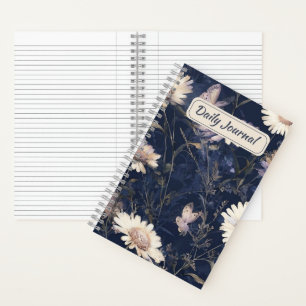 Elegante Witte Bloemen & Vlinder Waterverf iPad Notitieboek