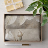 Elegante witte bloemengrunge decoupage tissuepapier (Geschenk)