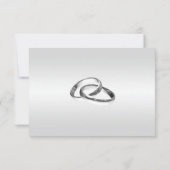 Elegante witte bloemtafel plaatskaart (Achterkant)