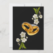 Elegante Witte Bloesem Branch Bewaar de Datum Bloe Save The Date (Achterkant)