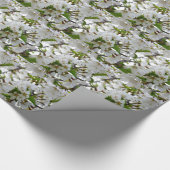 Elegante witte bloesem foto cadeaupapier (Hoek)