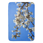 Elegante witte bloesems badmat (Voorkant Verticaal)