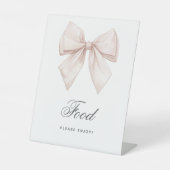 Elegante Witte Boog Douche Voedsel Teken Reclamebord Met Voetstuk (Voorkant)