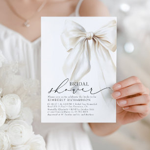 Elegante witte boog Vrijgezellenfeest Chic Cream Kaart