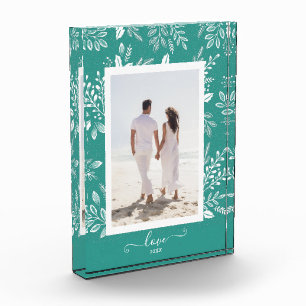 Elegante Witte Botanicals Fotoblokken