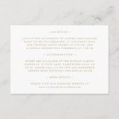 Elegante witte bruiloft details behuizing Kaart (Achterkant)