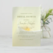 Elegante witte Calla bruids douche uitnodiging (Staand voorkant)