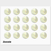 Elegante witte Calla-lelie bedanksticker Ronde Sticker (Vel)