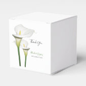Elegante witte Calla lelie bruiloft Bedankdoosjes (Voorkant Zijde)