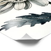 Elegante witte chrysant Waterverf Foto Afdruk (Hoek)