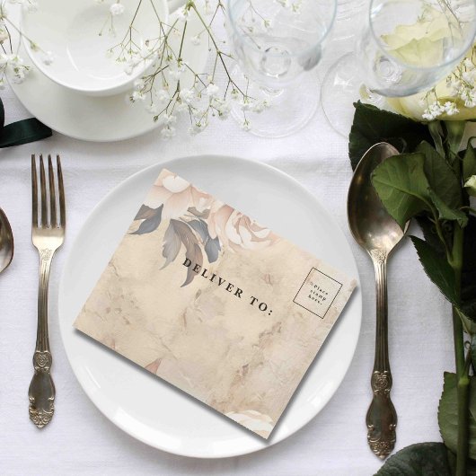 Elegante witte crème pioen bloemenfoto website all in one uitnodiging