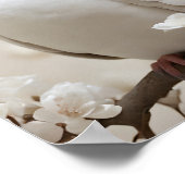 Elegante witte duif poster (Hoek)