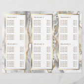Elegante witte en gouden agaat brochure (Achterkant)