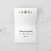 Elegante witte en gouden bedankkaart (Binnen)