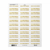Elegante witte en gouden blanco etiket (Full Sheet)