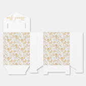 Elegante witte en gouden damast bedankdoosjes (Ongevouwen)