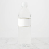 Elegante Witte en Gouden Etiketten van de Waterfle (Achterkant)