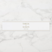 Elegante Witte en Gouden Etiketten van de Waterfle (Enkel label)