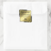 Elegante witte en gouden ingrediëntenlabels vierkante sticker (Tas)