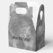 Elegante Witte en Grijze Douane Waterverf Bedankdoosjes (Geopend)