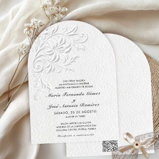 Elegante witte en zwarte huwelijksverjaardag kaart