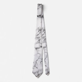 Elegante witte en zwarte marmeren textuur stropdas