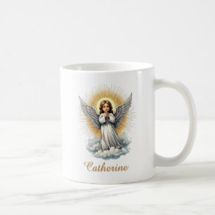 Elegante Witte Engel Religieus Christelijk Koffiemok