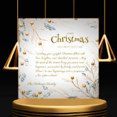 Elegante witte familie Monogram Kerst Kaart