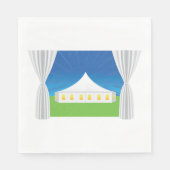 Elegante witte feitentent met gordijnen servet (Voorkant)