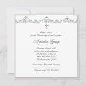 Elegante witte foto doop kaart (Achterkant)