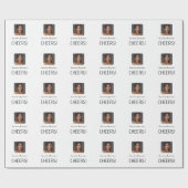 Elegante witte foto scriptnaam cadeaupapier (Vlak)