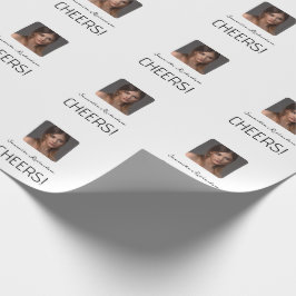 Elegante witte foto scriptnaam cadeaupapier