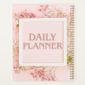 Elegante witte frame bloemendagplanner planner (Achterkant)