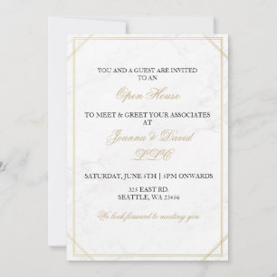 Elegante witte gouden bedrijfsfeest kaart