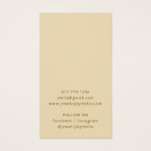 Elegante witte gouden bloem oorbel display Kaart (Achterkant)