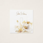 Elegante witte gouden bloemenring display Kaart (Voorkant)