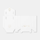 Elegante witte gouden kalligrafie dank u gunst doo bedankdoosjes (Uitgevouwen)