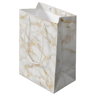 Elegante witte & gouden marmeren cadeautas