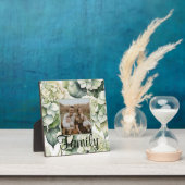 Elegante witte groene waterverf bloemenhortensia's fotoplaat (Insitu)