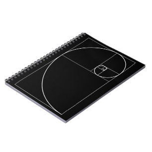 Elegante witte gulden ratio-spiraalnotitieboek notitieboek