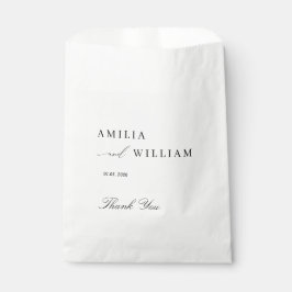 Elegante witte gunstzak voor bruiloft bedankzakje